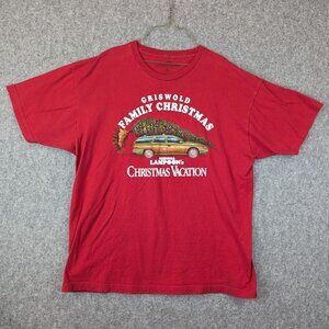 National Lampoons Christmas Vacation Griswold Family Christmas Red T-Shirt XL